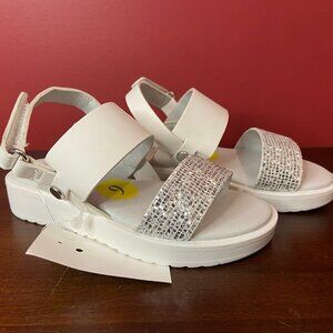 Giulia Palai Girl's White Italian Dress Sandals - Size 9 - NWT